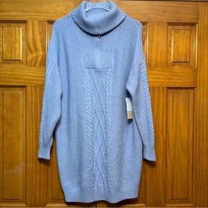 JustFab Light Blue Sweater Dress Size Medium NWT